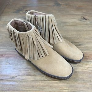 Aerosoles Suede Fringe Booties